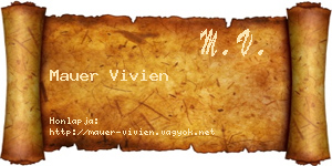 Mauer Vivien névjegykártya